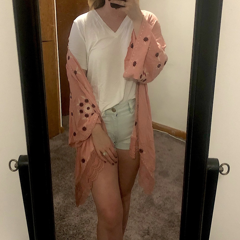 Pink Floral Kimono